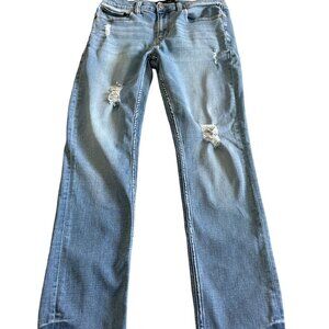 RSQ Men's 31x29 Slim Light Wash Distressed Blue Jeans
